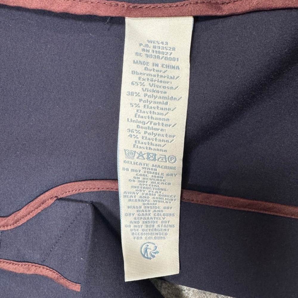 Boden Blazer Jacket Womens 14R Navy Blue Stretch Academia Career - Picture 5 of 9